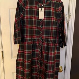 Tuckernuck Royal Shirt Dress in Highland Tartan Plaid - NWT